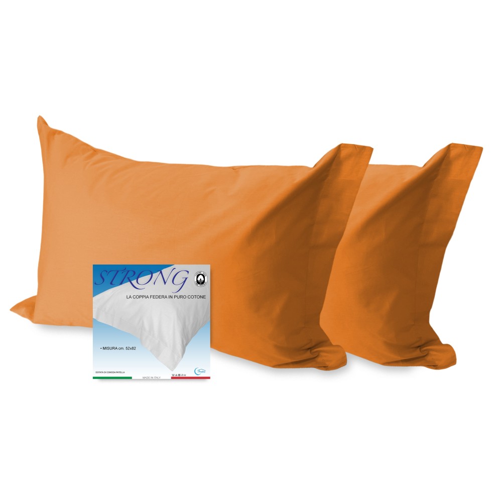 Kissenbezüge aus massiver orangefarbener Baumwolle Kissenbezüge aus massiver orangefarbener Baumwolle