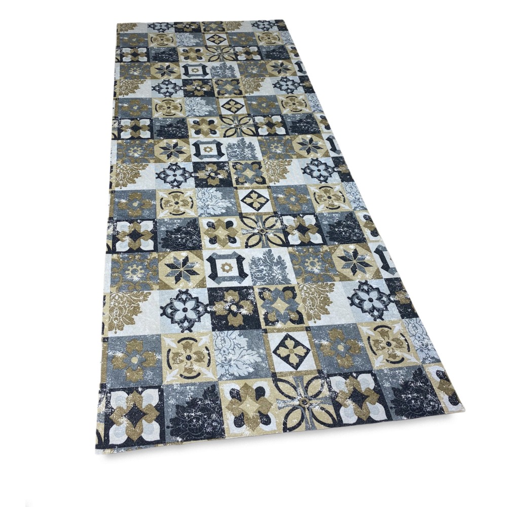 Tappeto Runner grigio scuro 200 cm, tappeto cucina, tappeto cotone