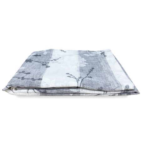 grey floral curtain
