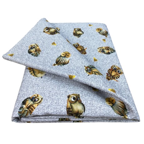 Owls and owls printed fabric