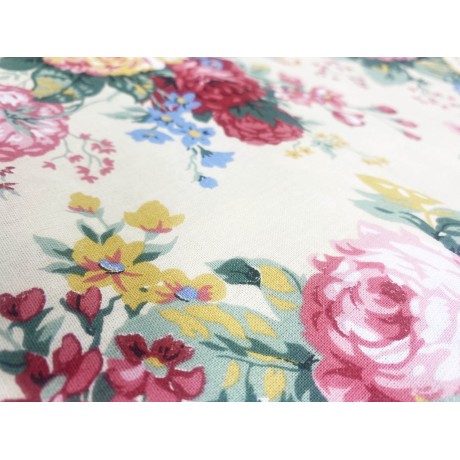 Floral printed fabric in Sanderson style