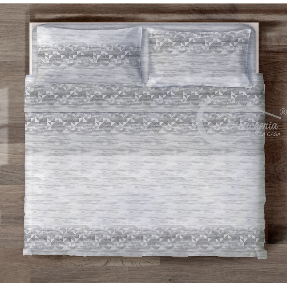 Diamond Cotton Laken auf Grau Diamond Cotton Laken auf Grau