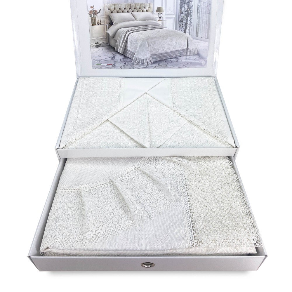 bedspread and sheet with macramé lace ideal as a bridal gift idea bedspread and sheet with macramé lace ideal as a bridal gift idea