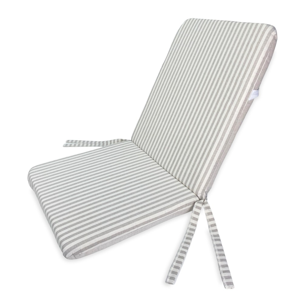 Coussin de chaise imperméable, Ultra résistant, déhoussable, Sauge,  40x40cm, Attache scratch, 100% polyester