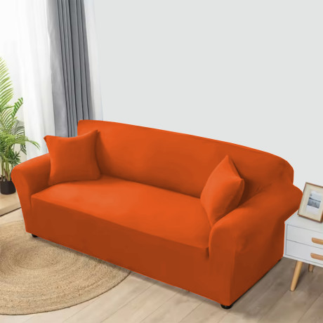 copri divano elasticizzato arancio
