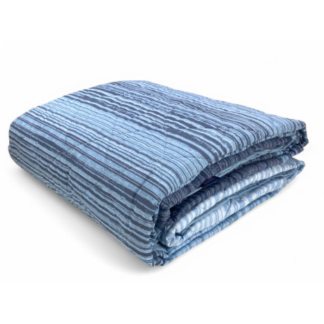 Edredón Kot Stripe Azul - Edredón Primavera Verano - 100% algodón - Made in Italy