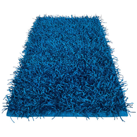 Tapis Shaggy bleu moderne -...