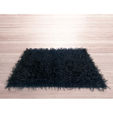 Tappeto Shaggy Nero Moderno...