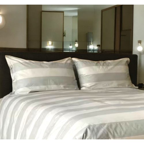 Elegant dove grey cream duvet cover - Available in single and double versions
