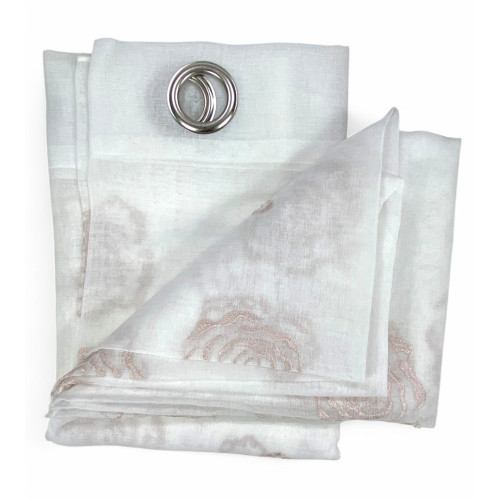 Tenda pronta Rose con anelli - confezione originale con dettaglio tessuto