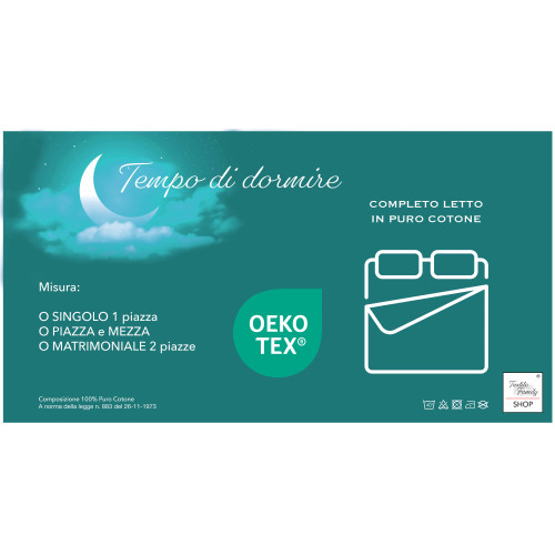 Double bed set tropical pattern - OEKO-TEX pack