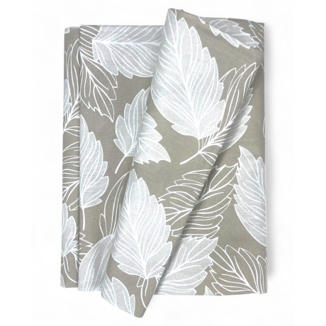 Beige leaf cover used as a sofa cover