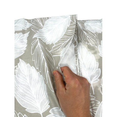 Embalaje original de la cubierta de hoja beige
