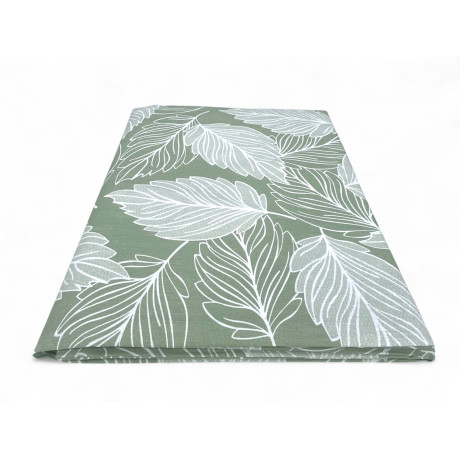 Telo arredo copritutto foglie verde 1 piazza in cotone Made in Italy