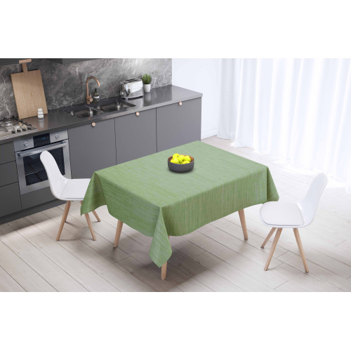 Nappe plastifiée LIMA Green – Vue pliée – PVC brillant