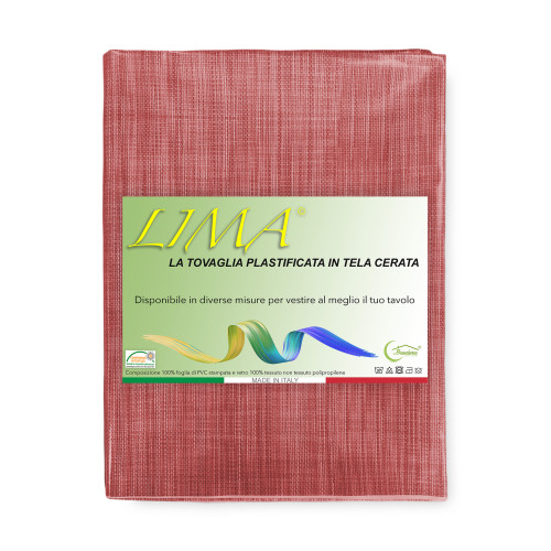 Emballage nappe LIMA Red – Fabriqué en Italie, plastifié, lavable