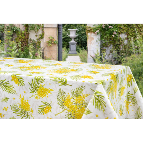 Confezione tovaglia LIMA Mimosa – Made in Italy, plastificata, lavabile