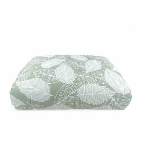 Green Leaves Quilt - Leichte gesteppte Tagesdecke aus Mikrofaser 100 gr/m² - Made in Italy