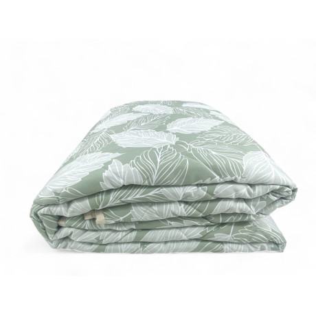 Green Leaves Quilt - Lightweight quilted microfiber bedspread 100 gr/m² - Made in Italy