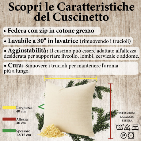 Cuscino in Pino Cembro...