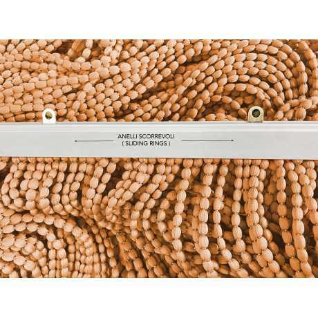 Cortina Rust Mariel Frunce con Nudo Central Decorativo