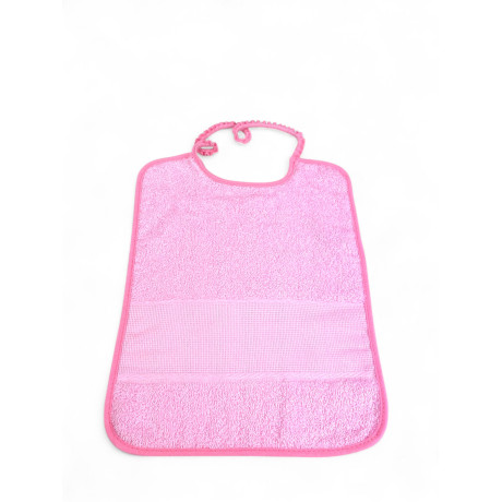 Ensemble de maternelle 2 pièces rose avec bavoir et serviette éponge en coton