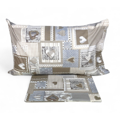 Housse de couette tyrolienne aprica beige coeurs