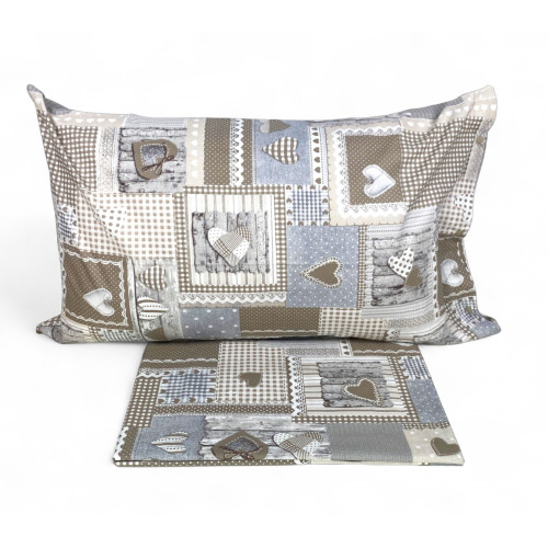Housse de couette tyrolienne aprica beige coeurs