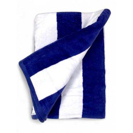 Forte dei Marmi serviette de plage en jacquard rayé bleu 90×165 cm en éponge de coton