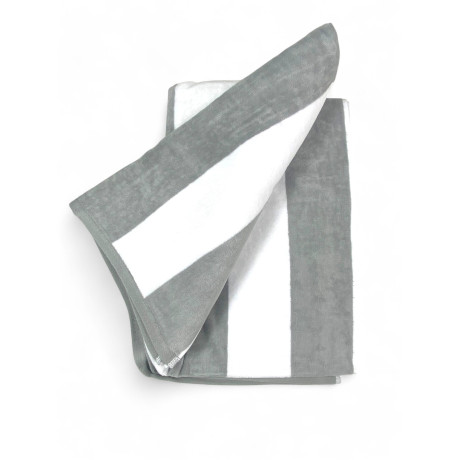 Forte dei Marmi jacquard beach towel grey stripes 90×165 cm in cotton terry
