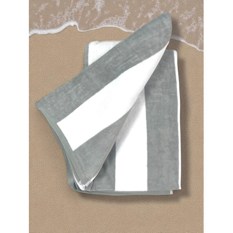 Forte dei Marmi Jacquard Strandtuch grau gestreift 90×165 cm aus Baumwollfrottee