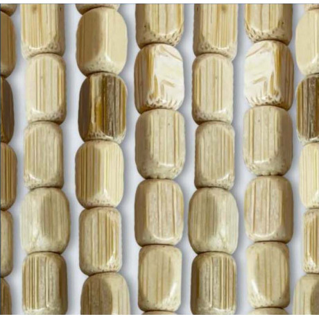 Beige Holzvorhang mit Bambusfäden für den Innenbereich
