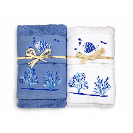 Beach towels packed with bow - nautical gift idea