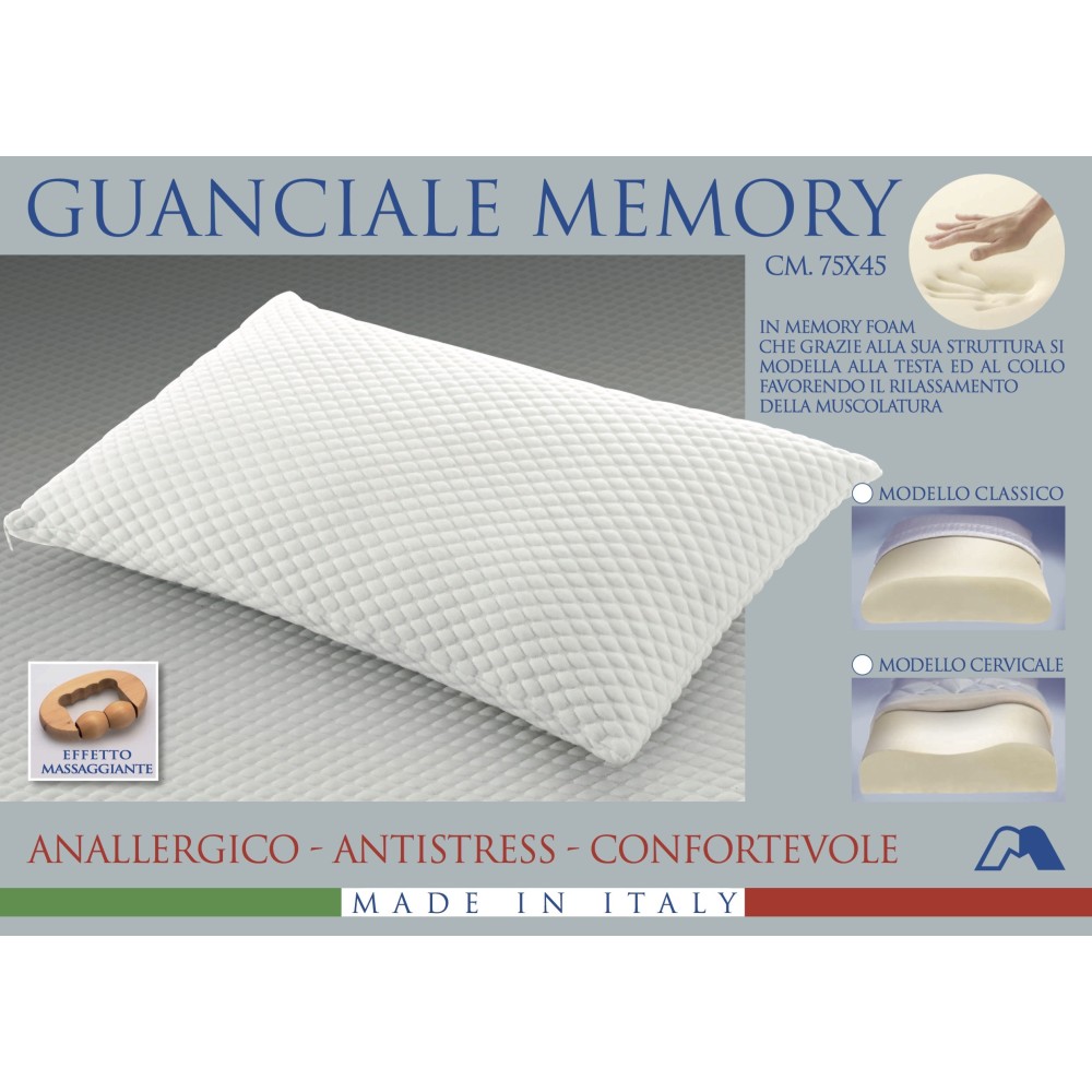 GUANCIALE MEMORY SPHERE ANTIACARO ANALLERGICO MOD. CERVICALE