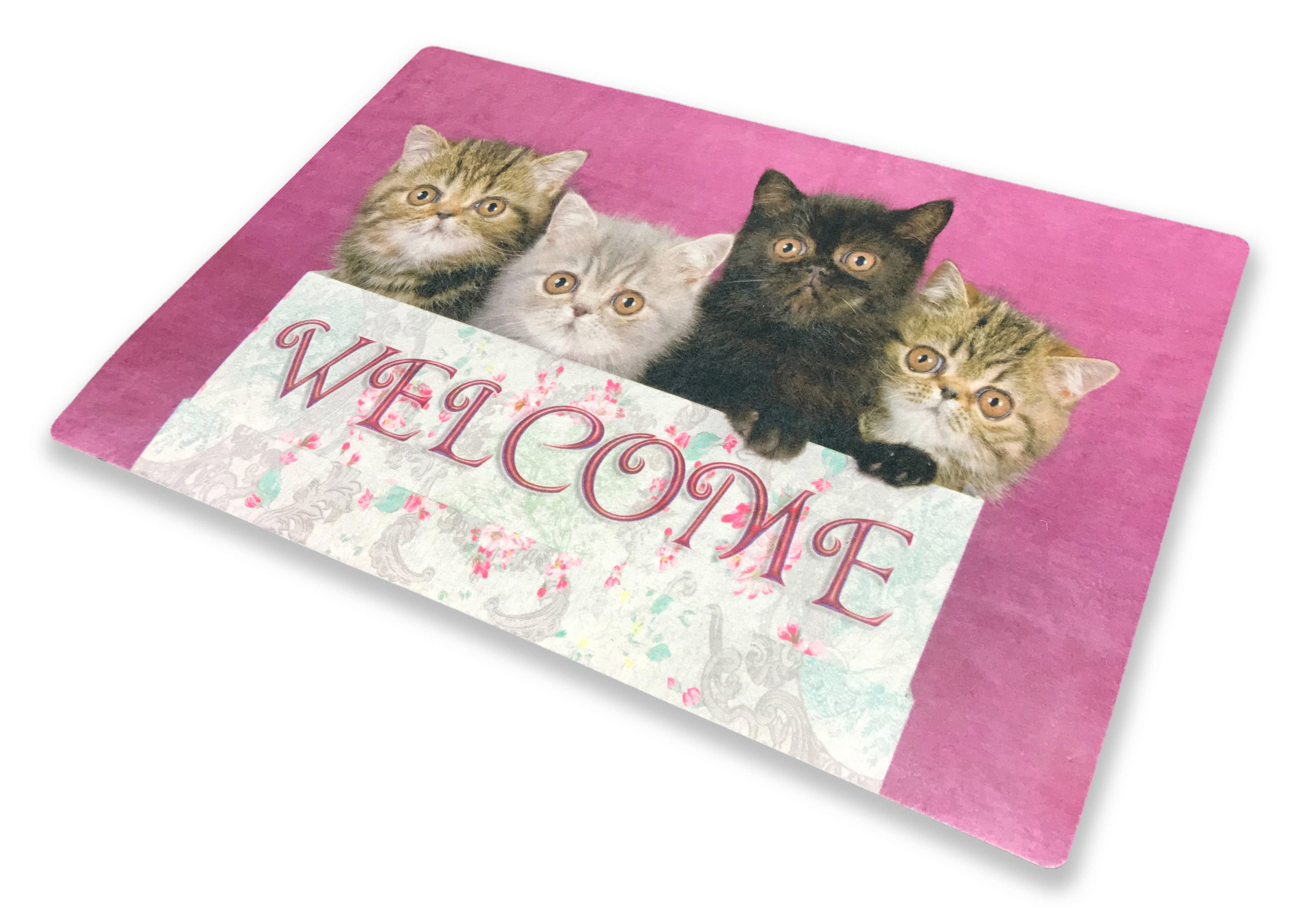 Tappeto zerbino con dolcissimi gattini stampato in digitale