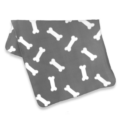 FORRO POLAR A CUADROS PARA MASCOTAS cm. 80x120 GRIS