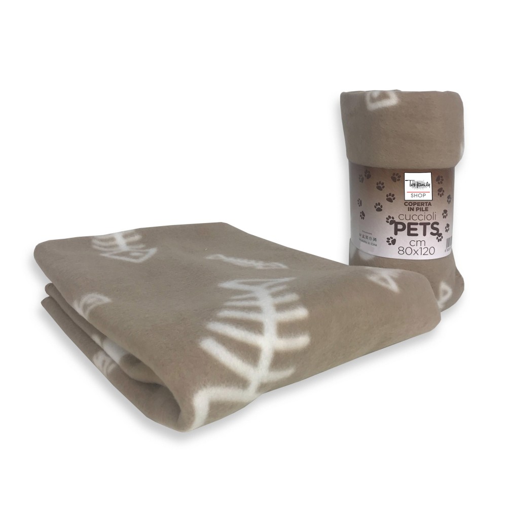 PLAID FLEECE FOR PETS cm. 80x120 BEIGE PLAID FLEECE FOR PETS cm. 80x120 BEIGE