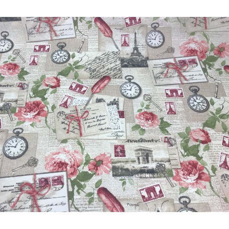 MANTEL RESINADO RESISTENTE A LAS MANCHAS TORINO SHABBY PINK