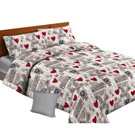 TIROLER TIROLER PATCHWORK-BETTBEZUG MIT TIRPTCH DEKOKISSEN