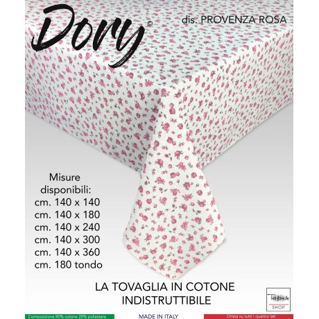 MANTEL DORY FLOR PROVENZAL ROSA