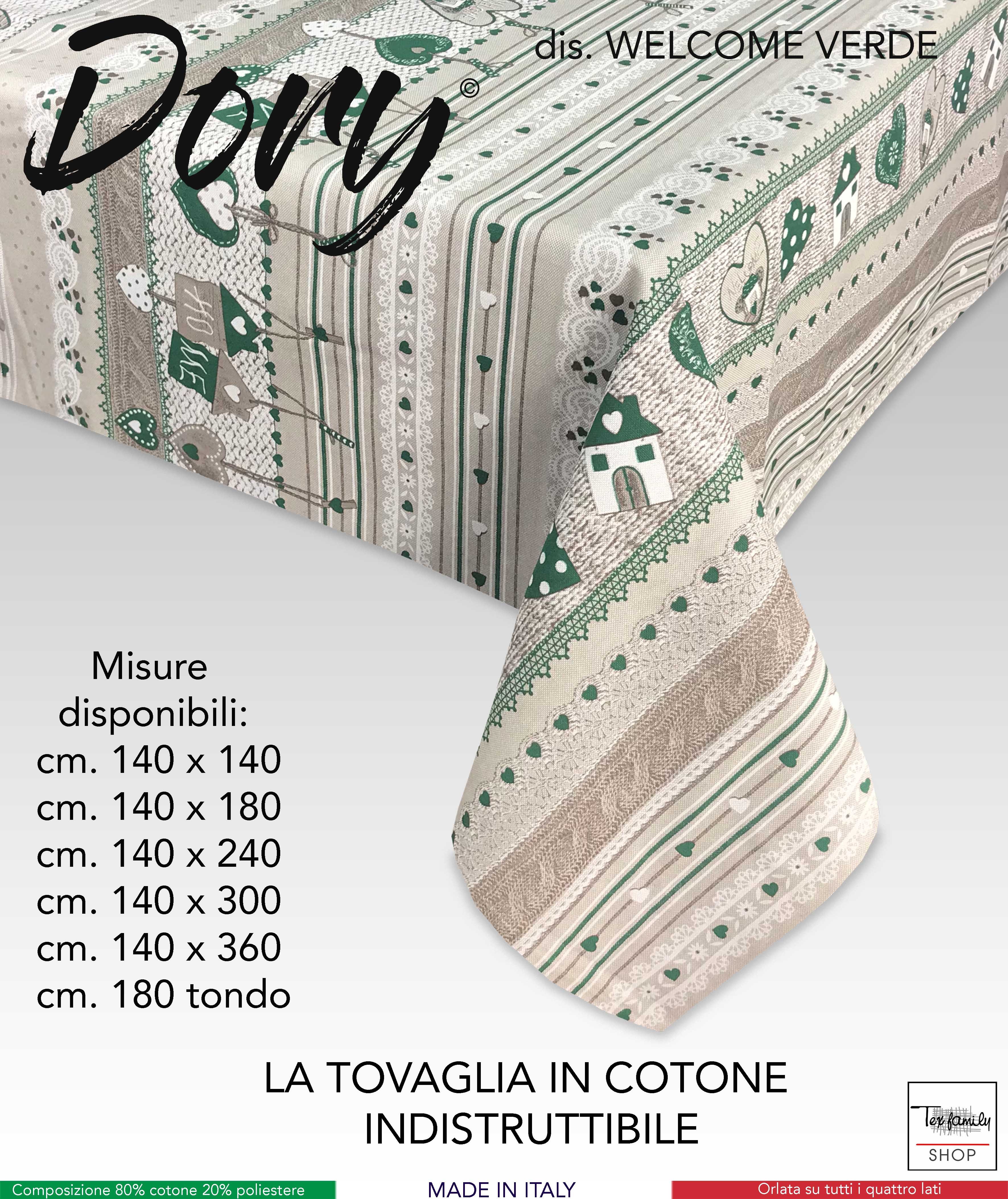 Nappe Cm 140x140 Vert Coton Vert