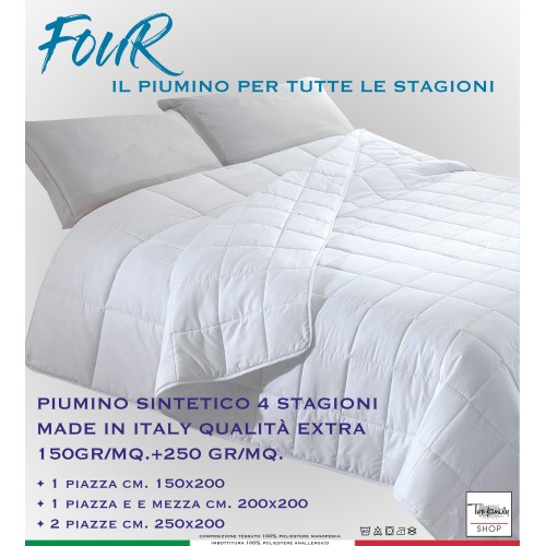 EDREDÓN NÓRDICO SINTÉTICO 4 ESTACIONES FOUR MADE IN ITALY CALIDAD EXTRA 150GR/M².+250 GR/M².