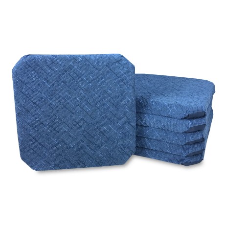 FUNDA DE SILLA CON ALAS DE COLOR LISO EN TEJIDO CHENILLA AZUL