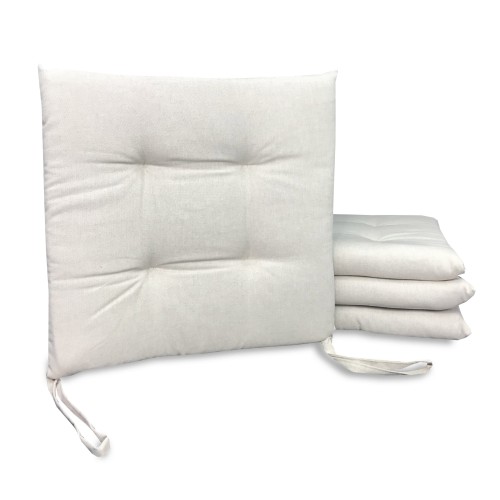 STUHLBEZUG MORBIDENE DORY STUHLKISSEN EINFARBIG BEIGE ECRU