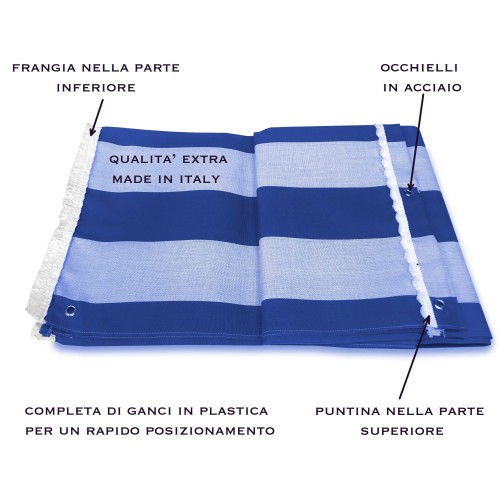 OUTDOOR AWNING GARDEN BALCONY EVEN STRIPE BLUE PACKAGED