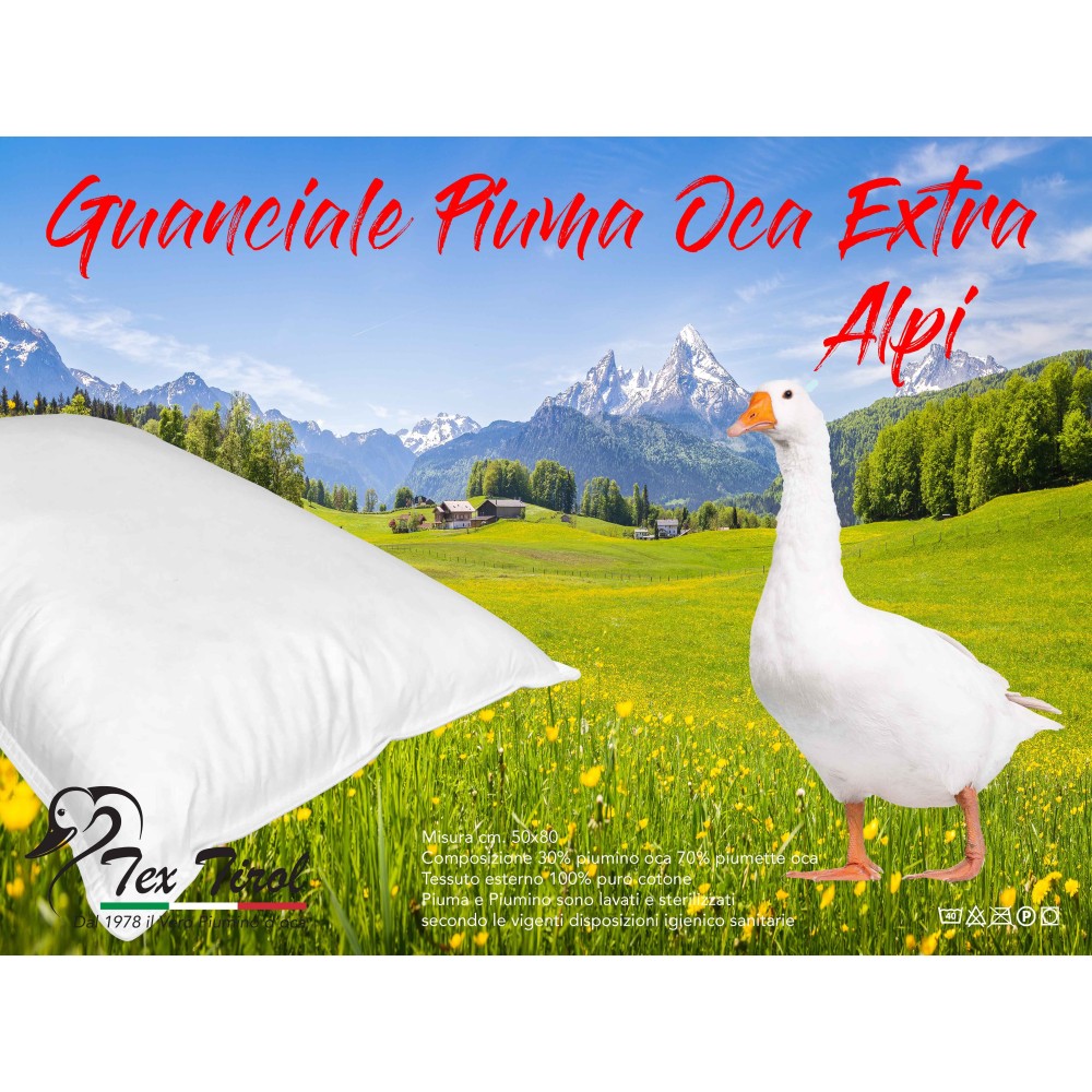 Vendita Alpi piuma piumino 155x220 per letto singolo 100% piumino d'oca,  vendita online Alpi piuma piumino 155x220 per letto singolo 100% piumino  d'oca
