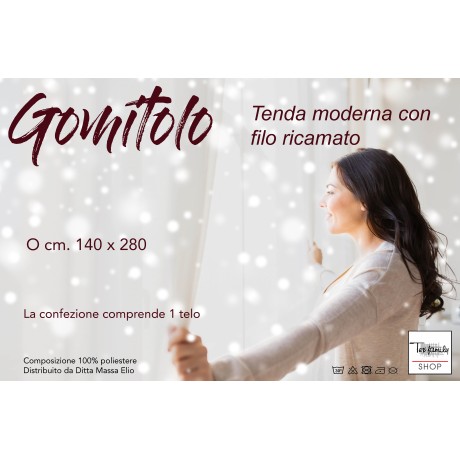 CORTINA CORTINA CORTINA CM. 140X280 BOLA de hilo bordado