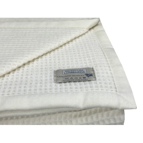 Bee nest weft detail fine wool double blanket