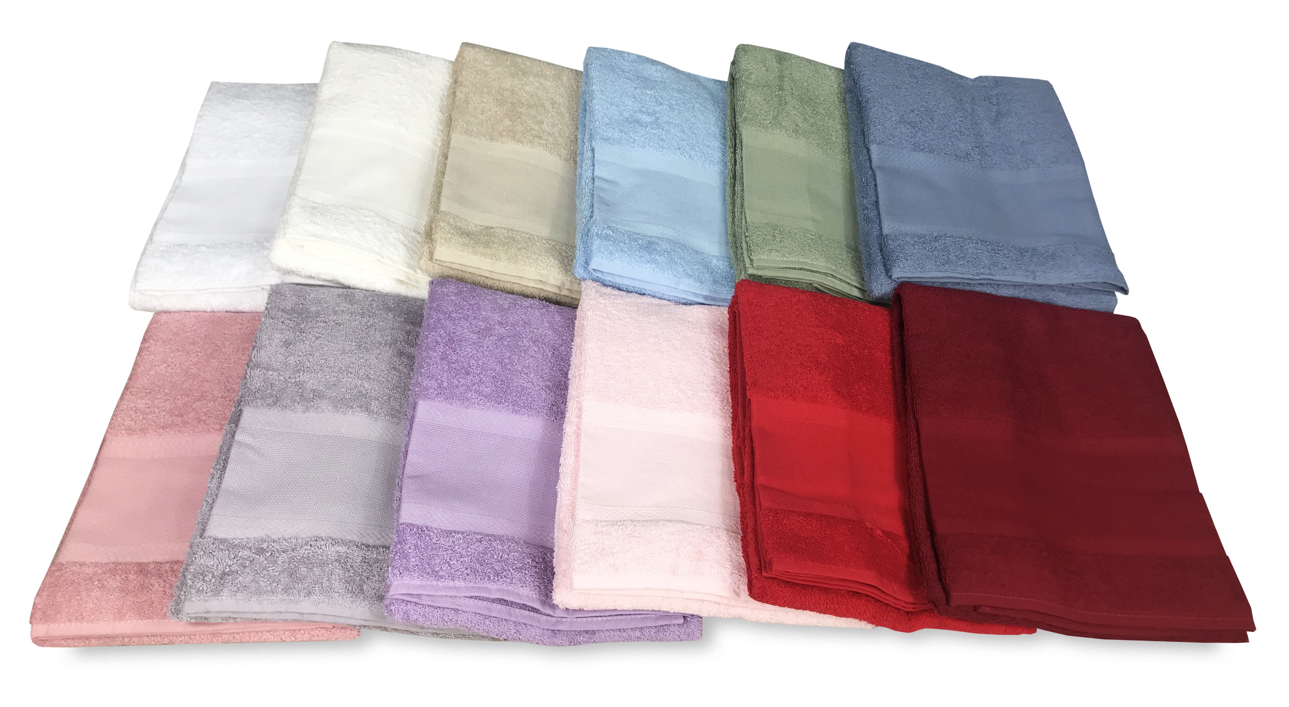 Set asciugamano + ospite in spugna di cotone e tela aida da ricamare a punto  croce Colore Tortora